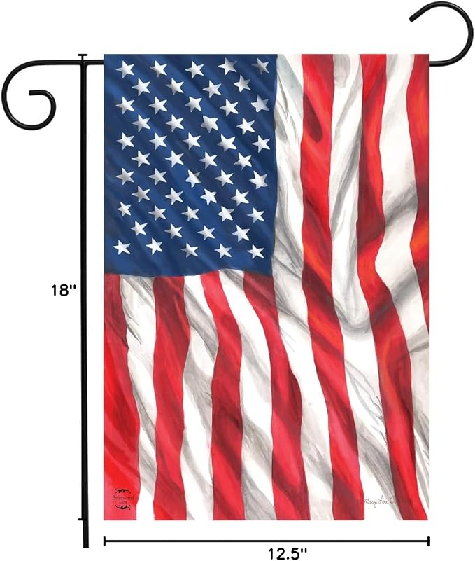 Briarwood Lane American Flag Waving Garden Flag