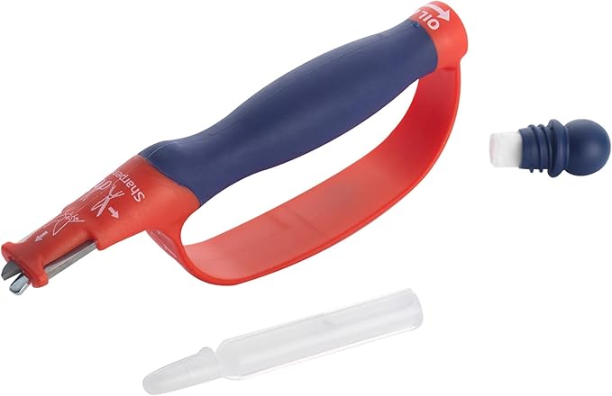 Spear & Jackson 4056BS Blade Sharpener, 6 in 1, Red & Blue
