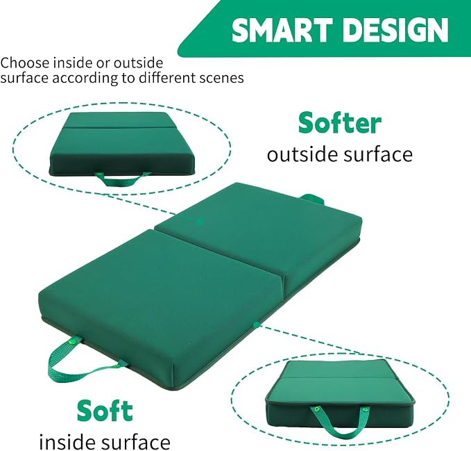 Kneeling Pad, Soft Foam Cushion for Knee Support, Water Resistant, Gardening, Baby Bath, Workout Supplies, Lightweight(Green)