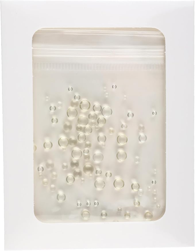 200Pcs White Mixed Size Iridescent Resin Dew Drops - Simulation Water Droplets & Tiny Bubbles for Miniature Dollhouse, Fairy Garden, Potion Bottles & DIY Craft Charms