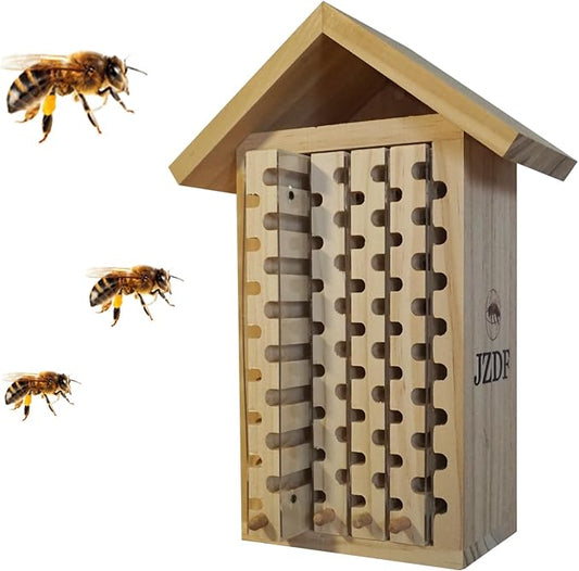 Mason Bee House,JZDF Bug Hotel,Bug Hotel,Carpenter Bee House for The Garden,Leaf Cutter Bees House