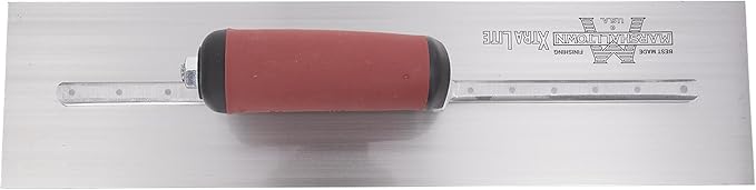 MARSHALLTOWN High Carbon Steel Finishing Trowel, 4 3/4 x 18 Inch Concrete, Masonry and Drywall Finishing Tool, Made in the USA, MXS82D