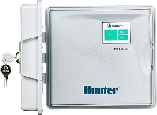 Hunter Hydrawise PRO-HC 12-Station WiFi Smart Sprinkler Controller, Outdoor Irrigation Timer with Touchscreen Weather-Based Scheduling