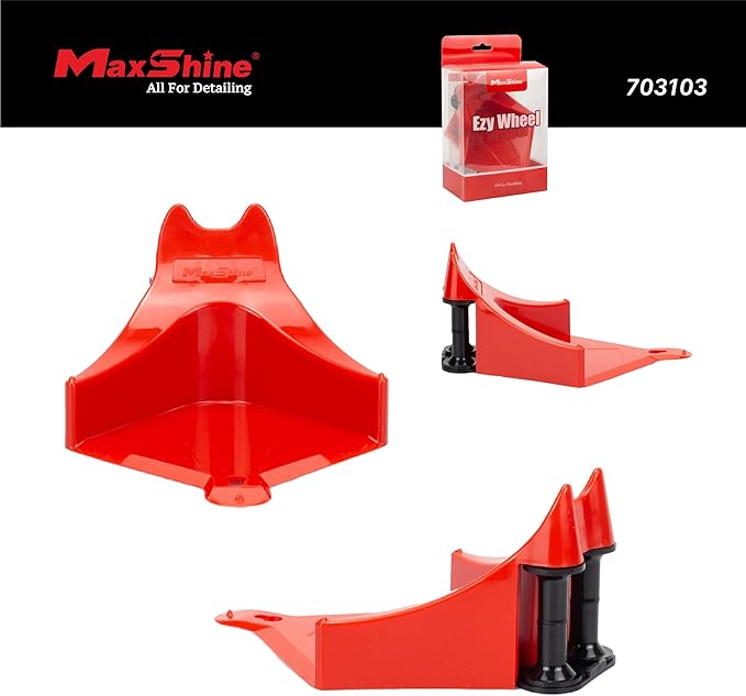 Maxshine Universal Ezy Wheel Hose Roller, 2-Pack (Red) | Car Wash Hose Guide Inserts Prevent Unnecessary Friction & Snags | Auto Detailing Tool for Smooth, Tangle-Free Car Washing & Garage Use