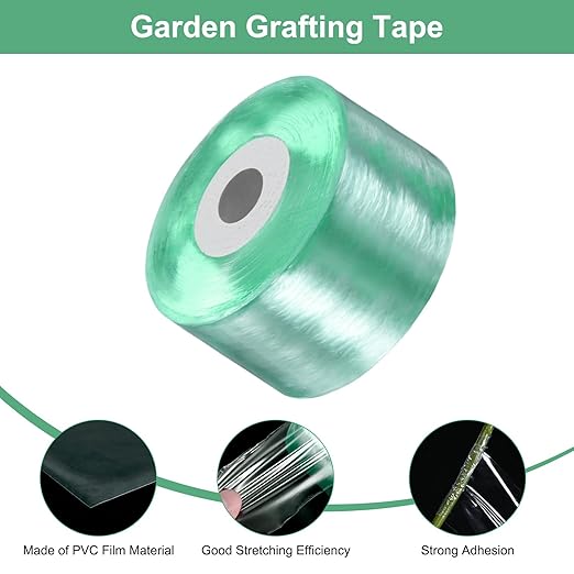 M METERXITY 1-Pack Grafting Tape, 131yards x 1.2"(L x W) Tree Grafting Tape Per Pack, Plant Repair, Stretchable Floristry Film for Tree/Fruit/Poly Budding