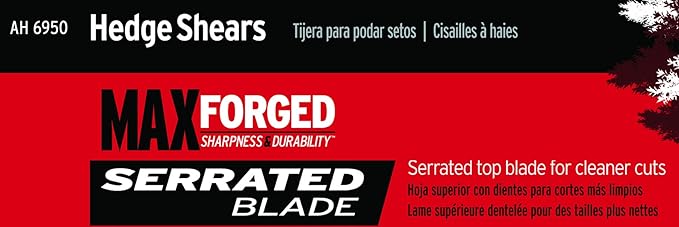 Corona AH 6950 Serrated Hedge Shear, 8-1/2-Inch Blade
