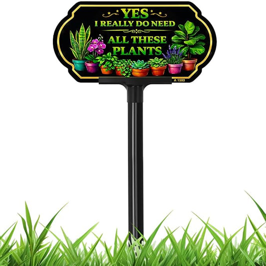 She Shed Sign Outdoor Garden Decor, 10x5 Inch Aluminum She Shed Yard Sign with Adjustable Stake, UV Printed Metal Garden Sign for Lawn Fence Wall, Gift for Women Gardeners