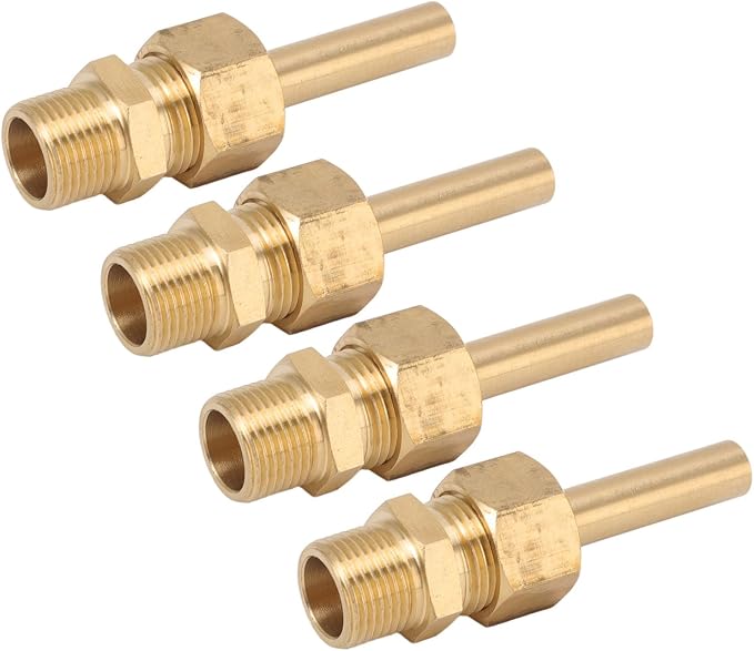 Water Fountain Nozzles, Pure Copper Large Hexagonal Direct Jet Nozzle with Male Thread, Water Fountain Nozzles, for Garden Ponds Amusement Parks Museum, Copper, G3/8