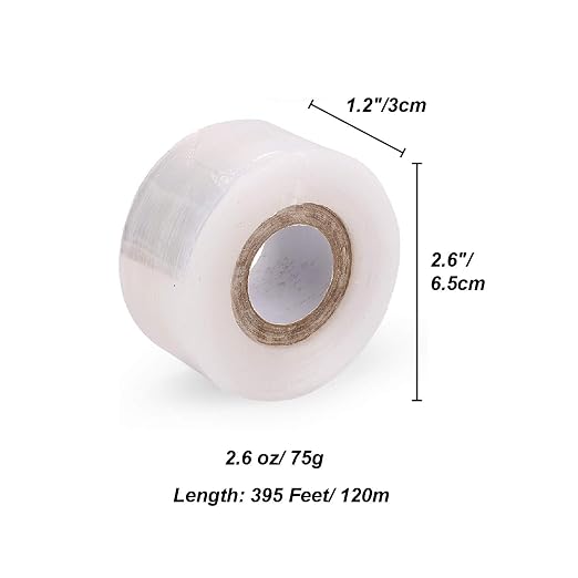 4 Pcs Grafting Tape for Fruit Trees Floral Grafting Tools Garden Plant Nursery Tape PE Stretchable Self Adhesive Membrane Clear Floristry Film