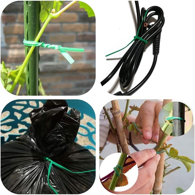 200pcs 6" 15cm Garden Twist Ties Plastic Garden Plant Support Cable Cord Ties