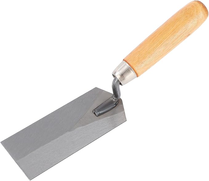 Masonry steel Margin Trowel, 6 x 2 Inches, High-Hardness Steel Blade, Ergonomic wood Handle