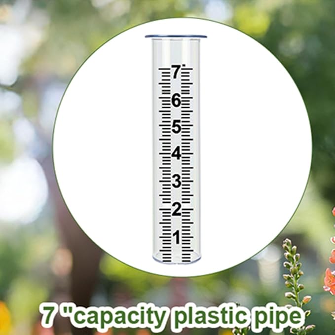 Rain Gauge Outdoor Solar Frog 7-Inch Glass Tube Rain Gauges with LED Lights for Yard Patio Garden Decor,Frog Design Decorative Weather Gauge for Garden, Yard, Lawn, Patio (Multiple Lights)