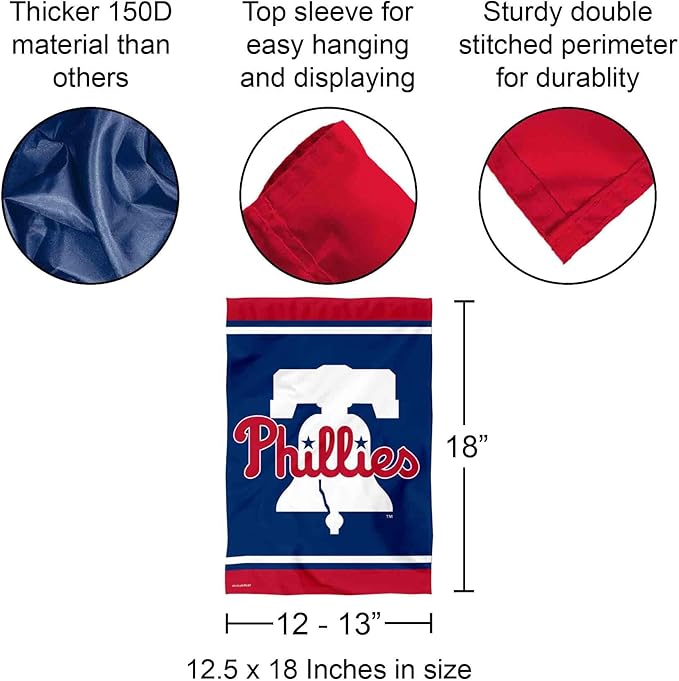 Philadelphia Baseball New Bell Double Sided Garden Flag