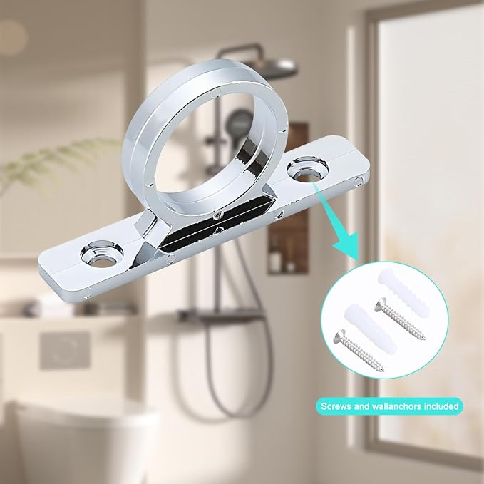 DF-SA155-CP RV Shower Hose Guide Ring - Mounting Screws Included, 2 Pack Chrome Polished