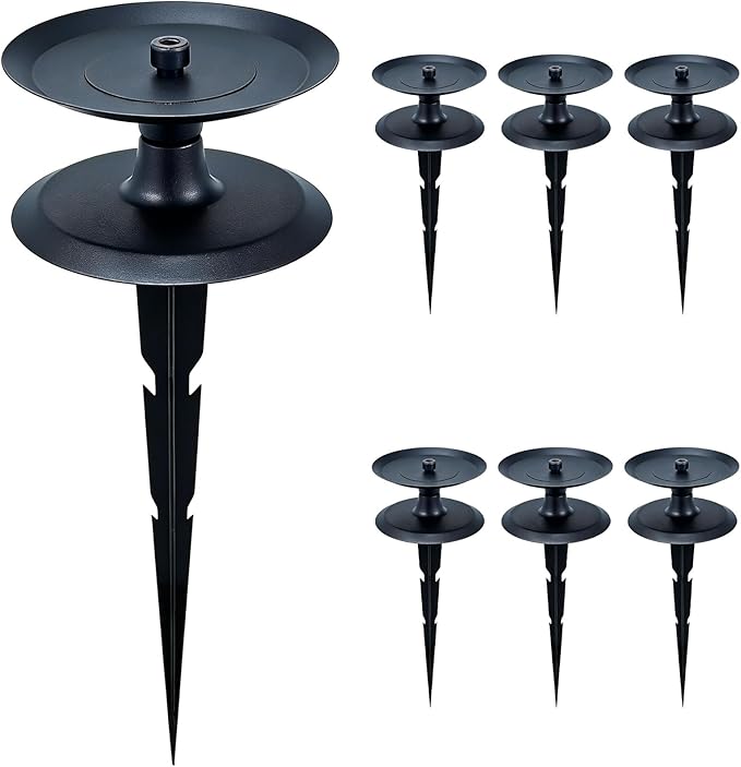 JMBay 6 PCS Garden Hose Guide Spike, Heavy Duty Pure Metal Hose Guide Stake, Hose Guides for Garden Decorative, Rustproof Coated Garden Hose Stake for Yard Lawn, Hose Roller Guide