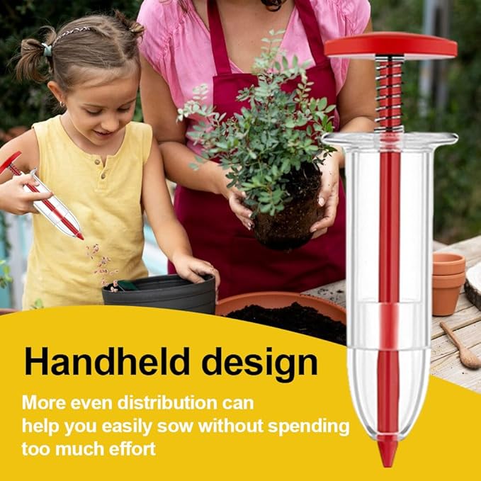 AIIONP 6 PCS Mini Seed Spreader, 2026 Premium Mini Sowing Seed Dispenser, Small Seed Planter Tool, Manual Seedlings Dibber and Widger Set, Seed Sower Spreader Handheld for Tiny Seeds (Set B)