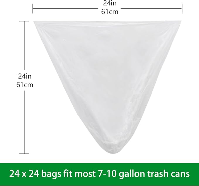 TYPLASTICS Trash Can Liners - Wholesale 1000 Count 7-10 Gallon Trash Bags on Perforated Roll Small Garbage Bags for Light Office Trash Bathrooms Hotels Recycling Commerical and Industrial 24" x 24"
