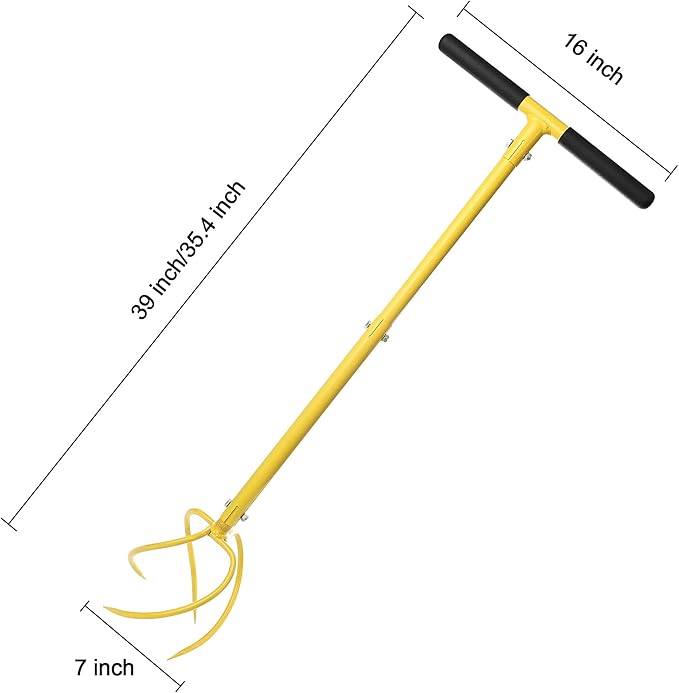 BARAYSTUS Garden Hand Tiller Garden Claw Twist Tiller Cultivator Tiller Soil Loosener Lawn Aerator Areator Loosen, Rototiller, Garden Bed and Plant Box Cultivator, Garden Tools.