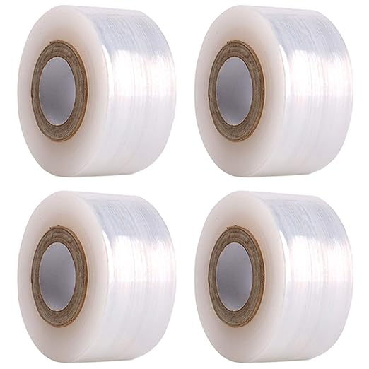 4 Pcs Grafting Tape for Fruit Trees Floral Grafting Tools Garden Plant Nursery Tape PE Stretchable Self Adhesive Membrane Clear Floristry Film