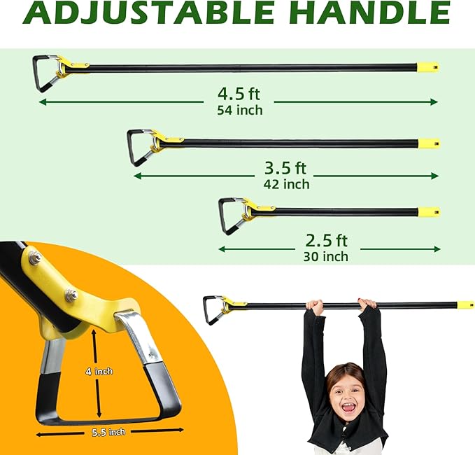 Stirrup Hoe,Effcient Scuffle Hoes with Sharp Blade,Adjustable Long-Handle Scuffle Hoe Garden Tool with 30-54 Inch,Action Hoe,Hula Hoes Garden Tool for Raised beds,Vegetable and Flower beds