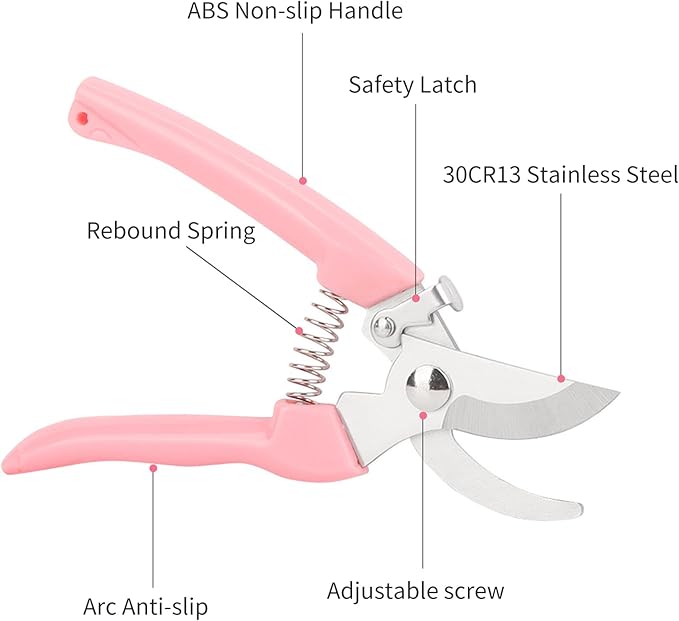 Garden Scissors 3Pcs Floral Shears with 3 Different Blades,Floral Scissors with Comfortable Grip Handle for Cutting Flowers Trimming Plants