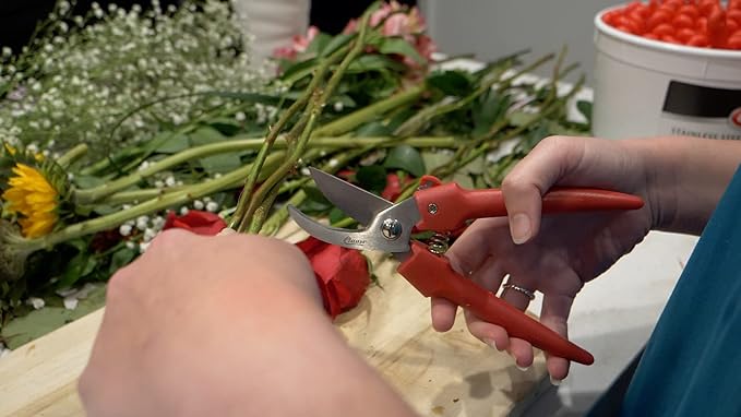 Clauss Heavy Duty By-Pass Blade Action Pruner, 7.5”, Red (20053)