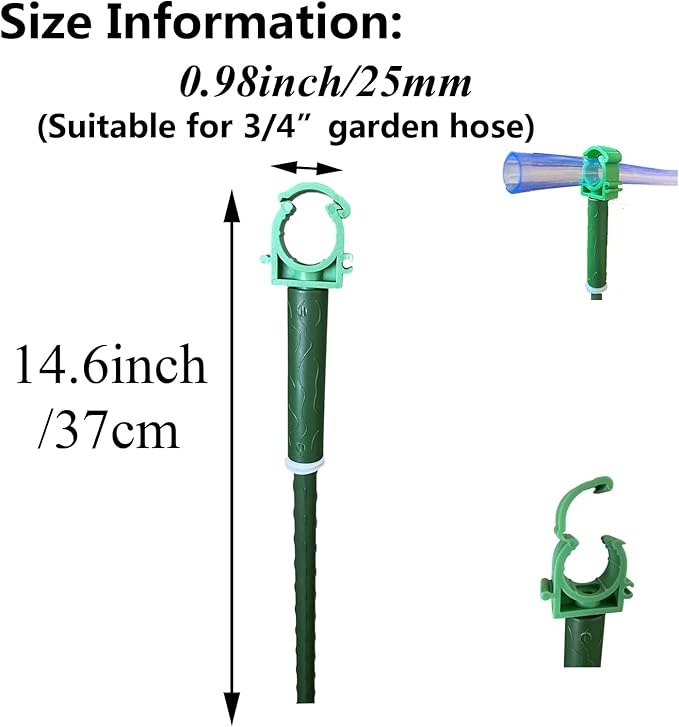 3/4” Garden Hose Guide Holder to Keep Hose Off Lawn, Outdoor Garden Hose Support Spike for Hose Off the Lawn Ground Yard Watering Equipment(6pk)