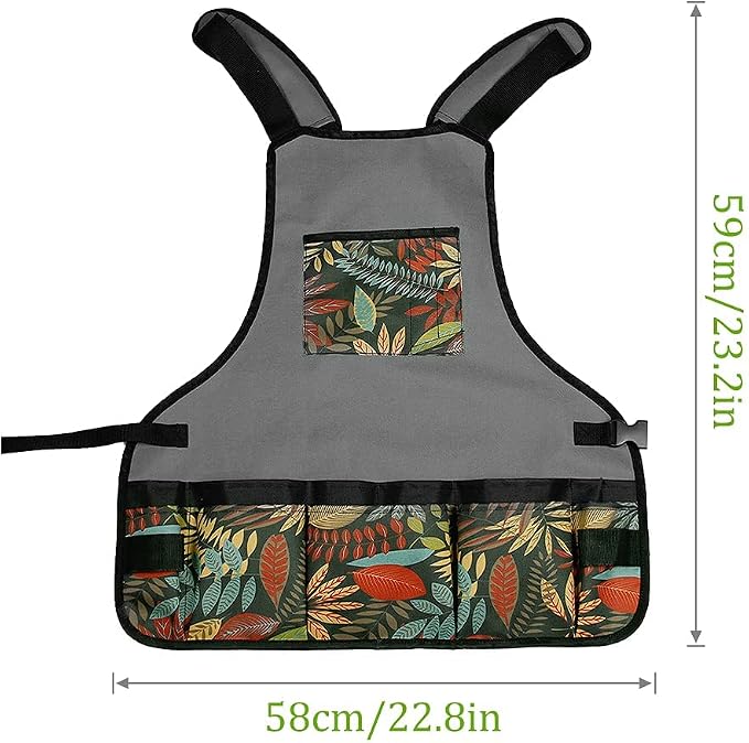 Garden Apron Oxford Cloth Work Apron With Pockets Adjustable Heavy Duty Tool Apron for Men & Women