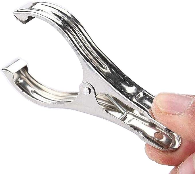 10 Pack 3.5 Inch Heavy Duty Stainless Steel Clips, Large Alligator Clips, Jumbo Binder Clips, Multipurpose Clothes Pins for Laundry, Beach Towel, Pool Cover, Curtains & Outdoor Use