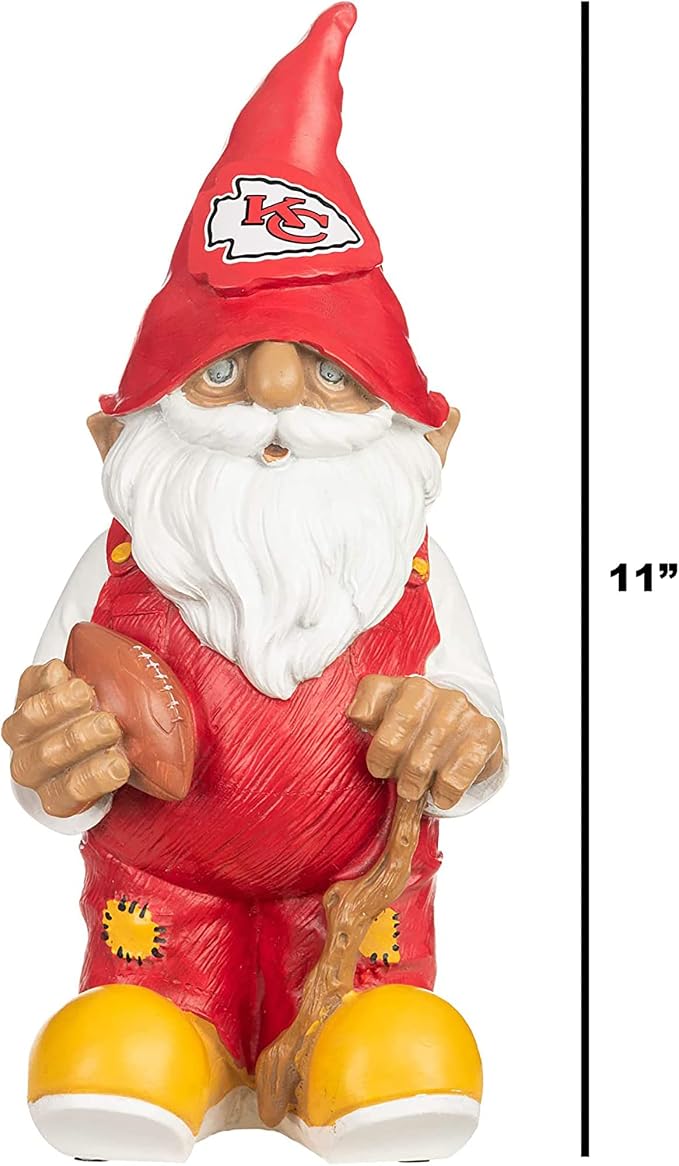 NFL Resin 11.5" Team Logo Outdoor Garden Statue Gnome
