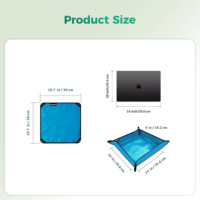 Plant Transplanting Mat - Thickened Waterproof Potting Mat, Succulent Gardening Mat, Portable Repotting Mat for Mess Control, Indoor Outdoor Use (PVC-Blue 19.7"x19.7")