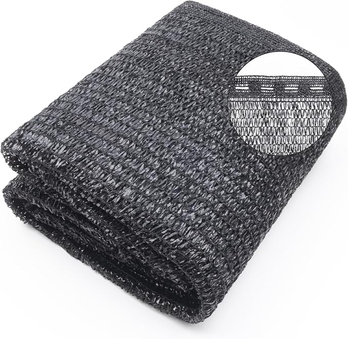 Cool Area 40% 6.5x6.5ft Sunblock Shade Cloth Cover Mesh UV Resistant Net for Garden Flower Plant Greenhouse, Black
