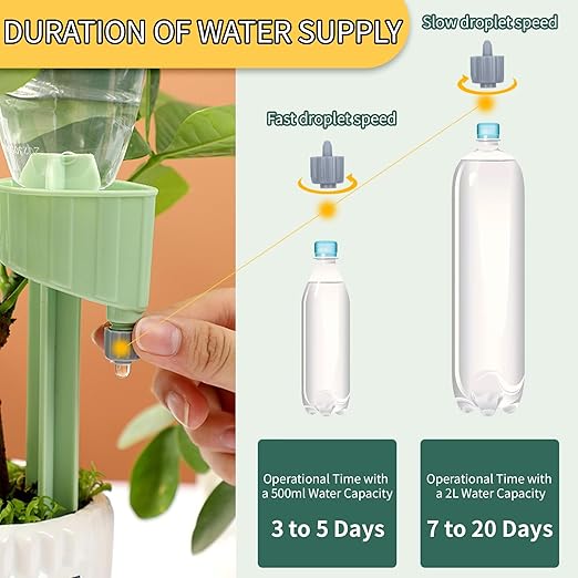 12PCS Self Watering Spikes, Auto Plant Watering Devices with Adjustable Valve Switch, Self Watering Planter Insert Automatic Watering System for Indoor & Outdoor Garden Potted Plants