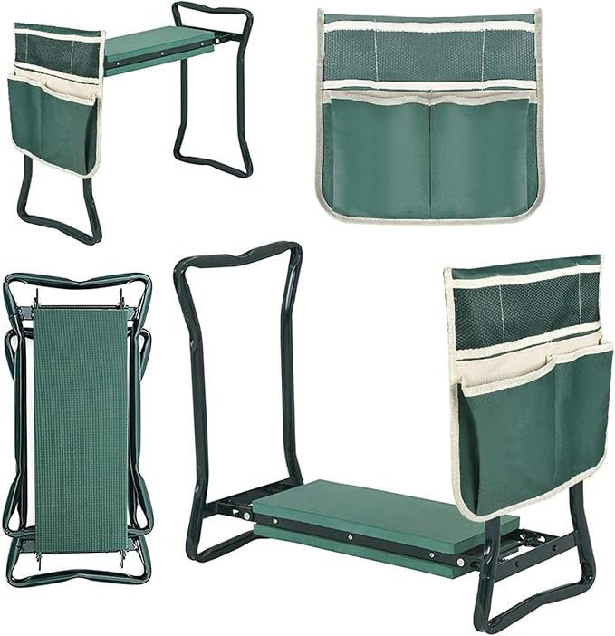 findmall Garden Kneeler and Seat Folding Gardening Stool Multifunctional Gardens Kneeling Bench for Kneelings and Sitting