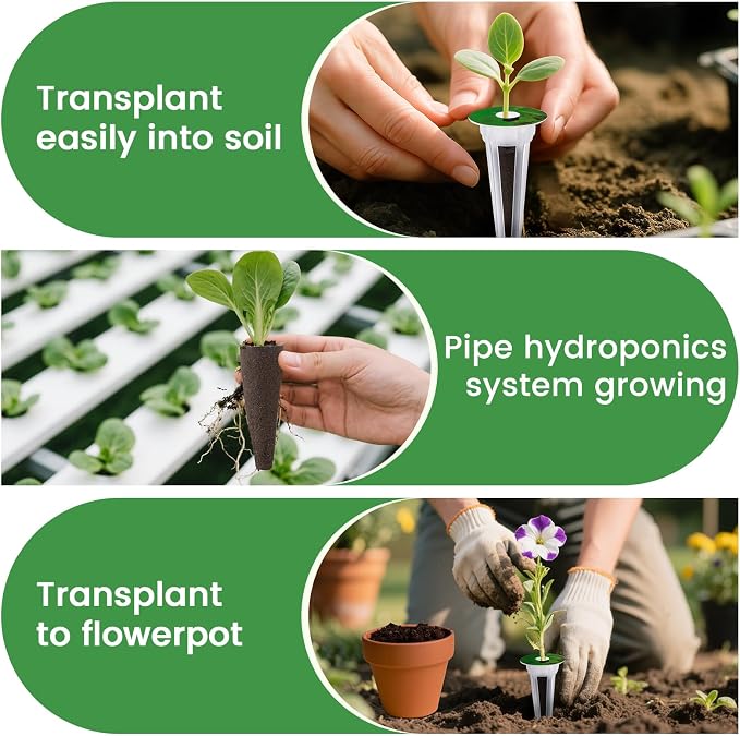 97Pcs Hydroponic Pods Kit, Compatible with Aerogarden, Including 24 Grow Sponges&Labels, 24 Baskets&Domes, 1 Tweezers, Indoor Hydroponic Supplies for Vegetables, Herbs, Lettuce
