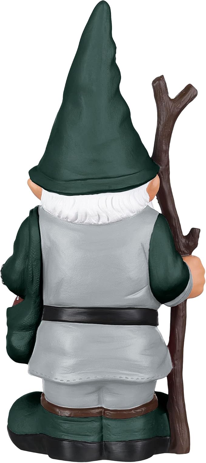 FOCO NCAA Unisex-Adult NCAA College Team Logo Holding Stick Garden Statue Outdoor Gnome