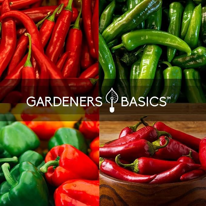 Pepper Seeds Variety Pack Indoor Pepper Growing Kit Our Pepper Seeds Kit Includes Green Bell Pepper, Anaheim, Jalapeno, Cayenne, Habanero, Ancho, Seranno and Hungarian Hot Wax Peppers