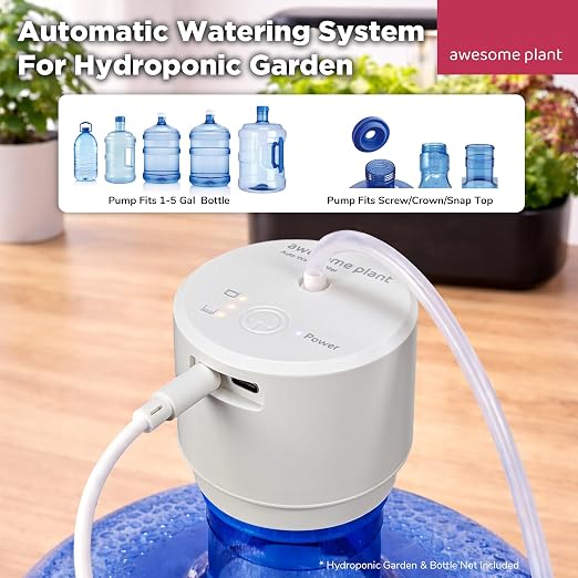 Automatic Watering System for Hydroponics Growing System, Auto Top Off System with Universal Indoor Hydroponic Garden Sensor and Water Jug Pump, Auto Water Refiller for 5 Gallon Bottle