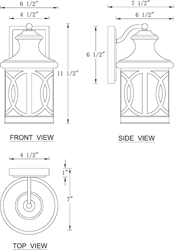 2-Pack Outdoor Wall Lights, Porch Lights, Waterproof Outdoor Wall Sconce, Exterior Light Fixture Matte Black with Clear Glass Shade for Garage Patio Front Door Balcony, 12in.