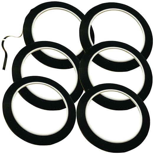 GoProver Set of 6 pcs 3mm 1/8 inch Lightning Width Graphic, 108 Feet Feet Long per Roll