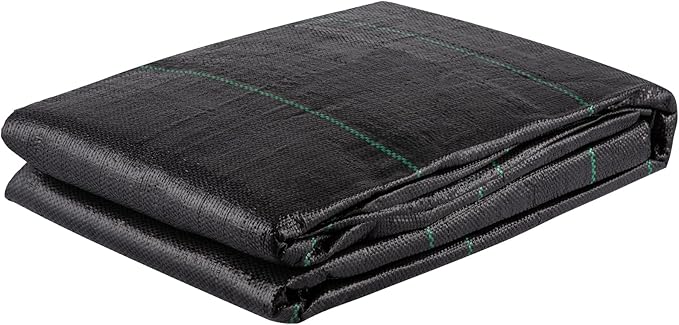 VEVOR Weed Fabric Barrier Heavy Duty, 12.5x50ft 3.5oz Weed Blocker, Woven Landscape, Garden Weed Barrier, Weed Control Fabric Ground Cover, Geotextile, Gardening Mat, Black