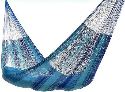 Handmade Matrimonial Hammock - Hammocks Rada Handmade Yucatan Hammock - Artisan Crafted (Two Blues)