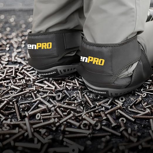 GRENPRO Professional Knee Pads for Work,Heavy Duty Thick Foam Knee Pads Tools, Knee Pad with Soft Gel Cushion for Construction, Work, Flooring, Gardening, Cleaning, Tiling,Gray