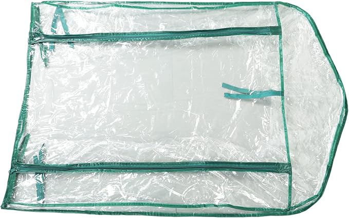 2-Tier Greenhouse Replacement Cover Clear PVC Plant Greenhouse Cover with Roll-Up Zipper Door - 27" L x 19" W x 36" H