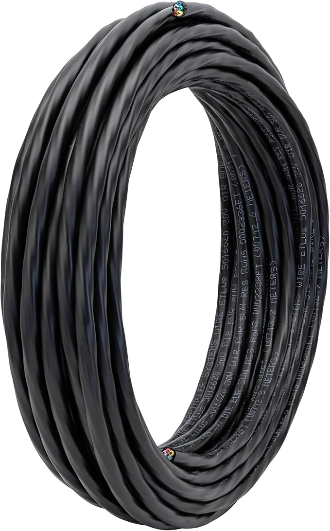 Orbit 57093 Underground Sprinkler Wire, 5-Strand Solid, 100 Ft, UF/UL Listed, Multi-Color, 18-Gauge