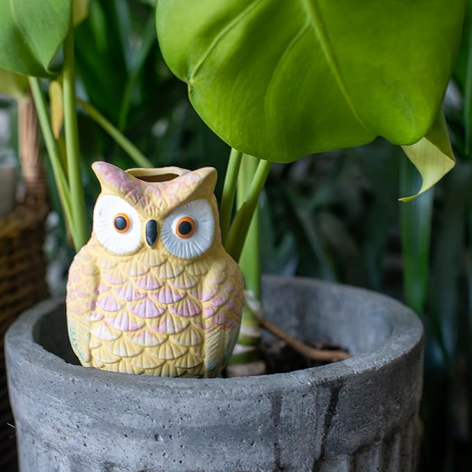 Owl Shaped Self-Watering Spikes - Effortless Plant Care for Your Garden, Whimsical and Charming Design for Indoor and Outdoor Plants, Keep Your Plants Hydrated While on Vacation