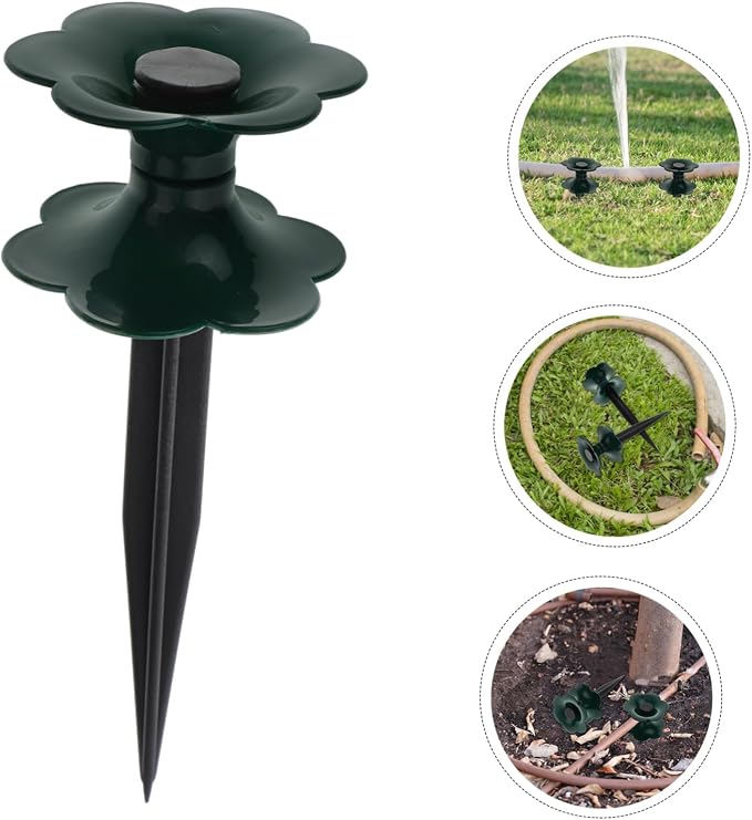3pcs Hose Guards for Flower Beds Lawn Hose Winding Wheels Garden Watering Guide Spikes
