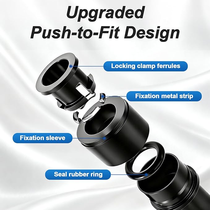 30 Pack Quick Connect 1/4 Inch Drip Irrigation Emitters Fittings, 1/4'' Dripline Push-to-Fit Irrigation Vortex Emitters Adjustable 360 Degree Emitter with Stake for Garden Sprinkler Systems