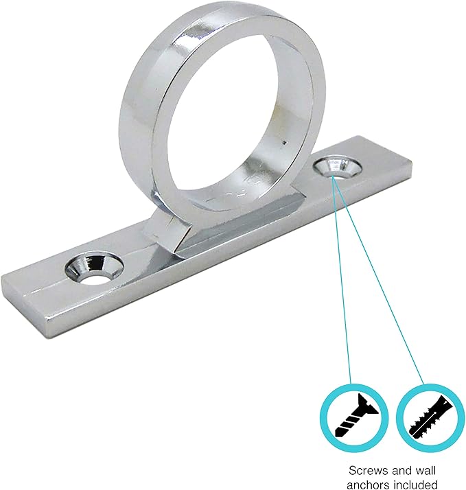 Dura Faucet DF-SA155-CP RV Shower Hose Guide Ring - Mounting Screws Included (Chrome Polished)