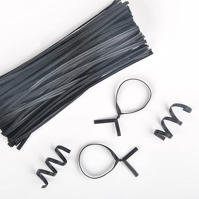 Twist Ties, 150 PCS, 6.1 Inches, Bread Ties, Black, Reusable, for Bags, for Gardening, Home, Office